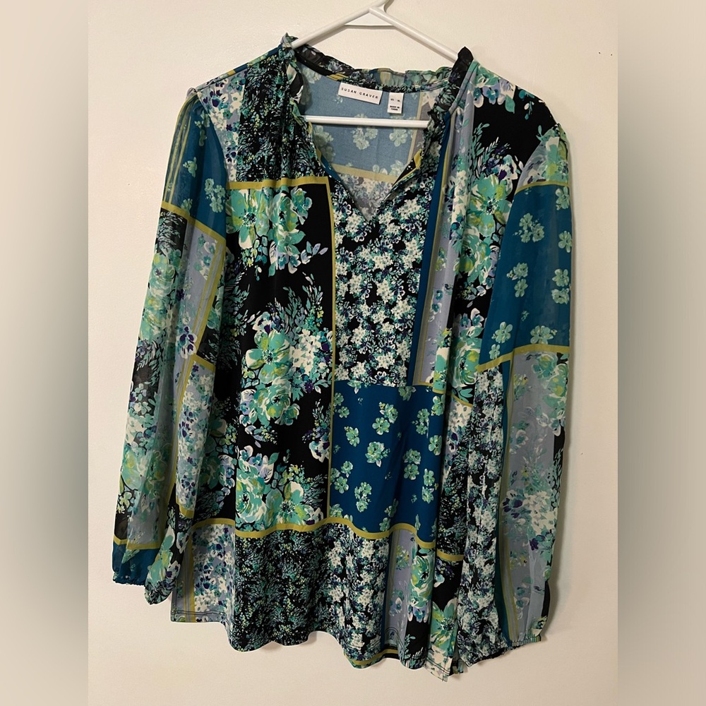 Susan Graver XL liquid knit top